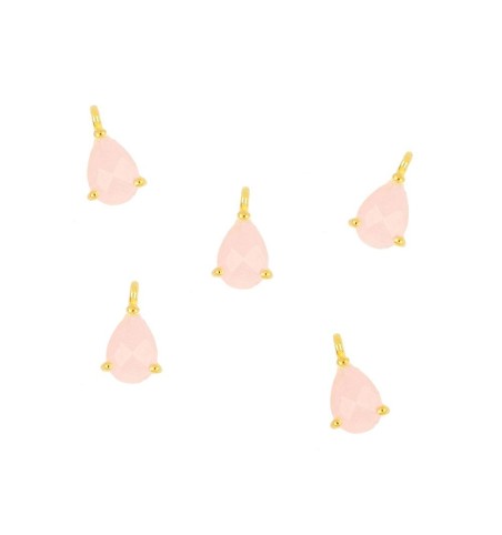 PINK DROP CHARM GOLD | Bymarta.es