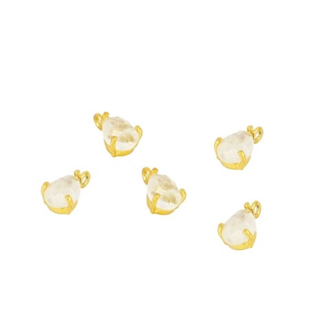 WHITE DROP CHARM  GOLD | Bymarta.es