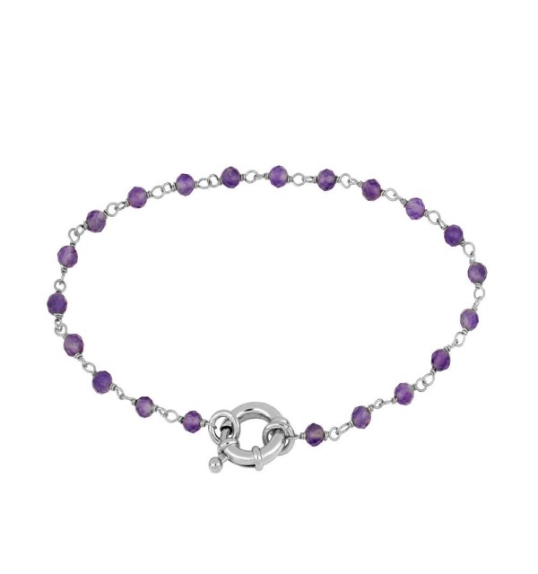 PULSERA NAIMA AMATISTA SILVER | Bymarta.es