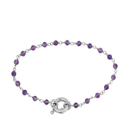 PULSERA NAIMA AMATISTA SILVER | Bymarta.es