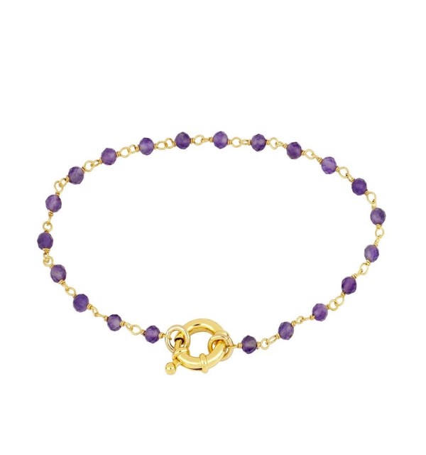 PULSERA NAIMA AMATISTA GOLD | Bymarta.es