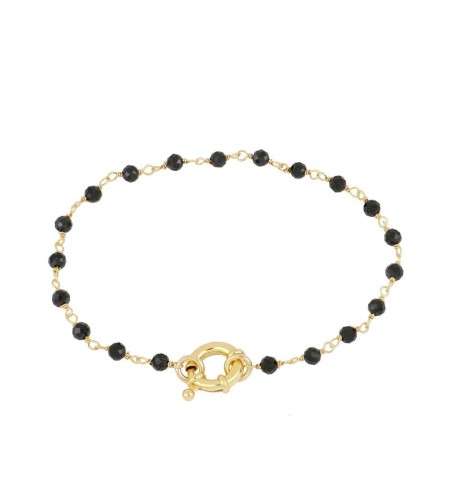 PULSERA NAIMA BLACK GOLD | Bymarta.es
