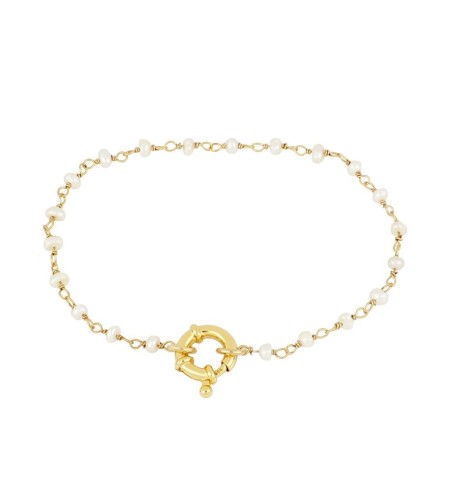 BRACELET NAIMA PEARL GOLD | Bymarta.es