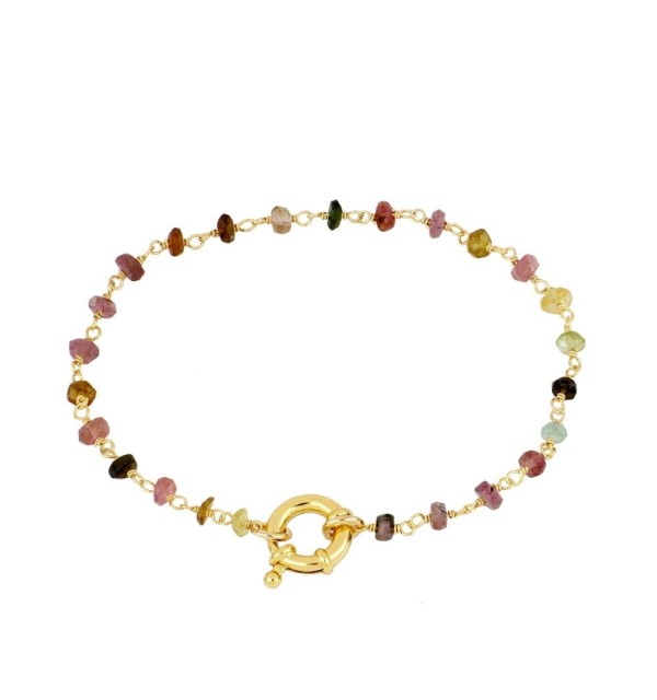 BRACELET NAIMA TOURMALINE GOLD | Bymarta.es