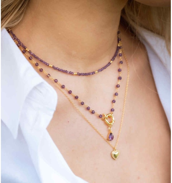 NECKLACE AMORE GOLD | Bymarta.es