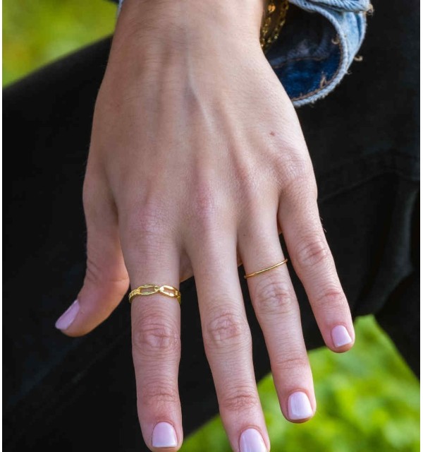ANILLO SMOOTH GOLD | Bymarta.es
