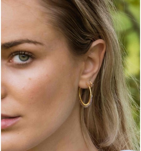 PENDIENTES AMAT HOOPS GOLD | Bymarta.es