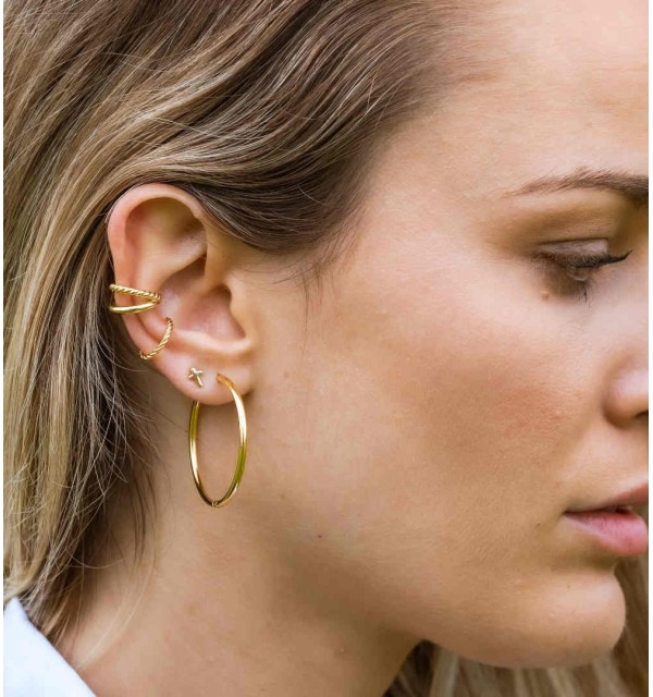 EAR CUFF CORD GOLD | Bymarta.es