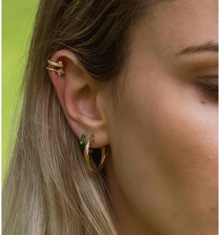 EAR CUFF FIORELLA WHITE GOLD | Bymarta.es