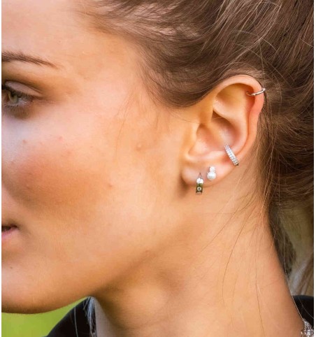 EARRING ROCCO SILVER | Bymarta.es