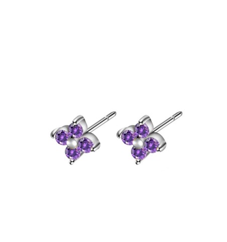 EARRING LILAC ALICE SILVER | Bymarta.es