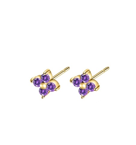 EARRING LILAC ALICE GOLD | Bymarta.es