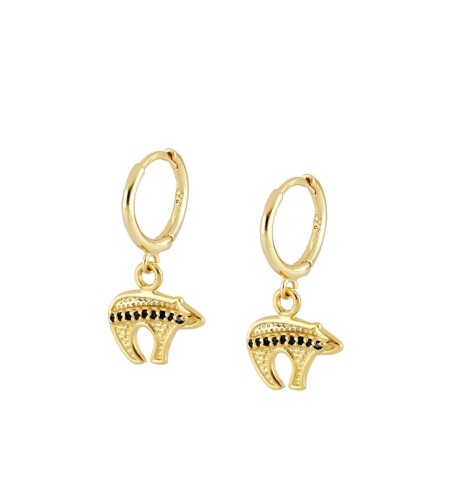 EARRING GRIZZLY HOOPS GOLD | Bymarta.es