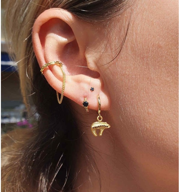 PENDIENTES GRIZZLY HOOPSGOLD | Bymarta.es