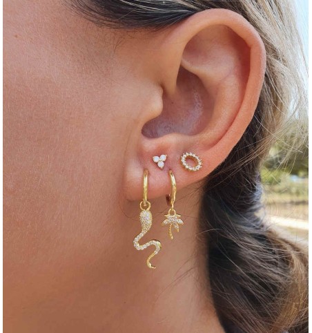 PENDIENTES INYOKA HOOPS GOLD | Bymarta.es