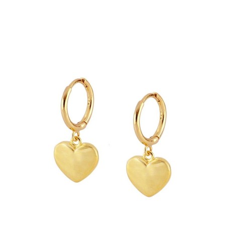 EARRING CORAZÓN HOOPS GOLD | Bymarta.es