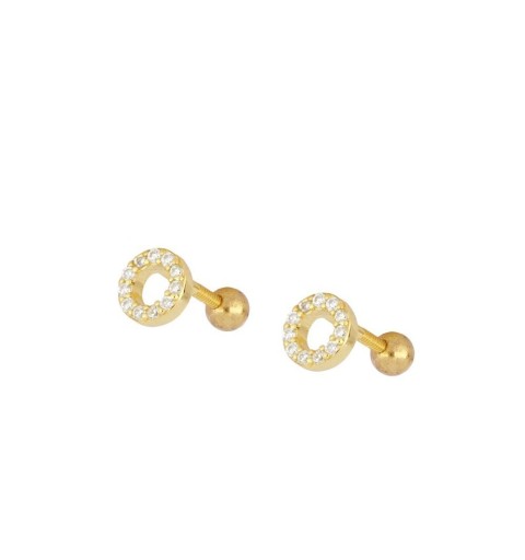 EARRING MONICA PIERCING GOLD | Bymarta.es 2
