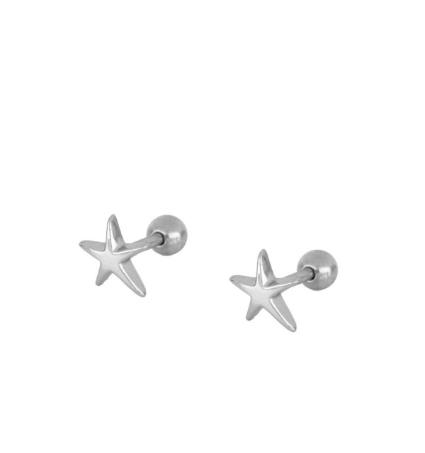 Sterling silver ear piercing earring.