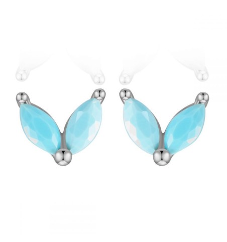 Sterling silver earring, whits turquoise zircons