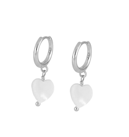 EARRING LAGERTHA HOOPS SILVER | Bymarta.es