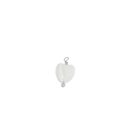 NACRE HEART CHARM SILVER | Bymarta.es