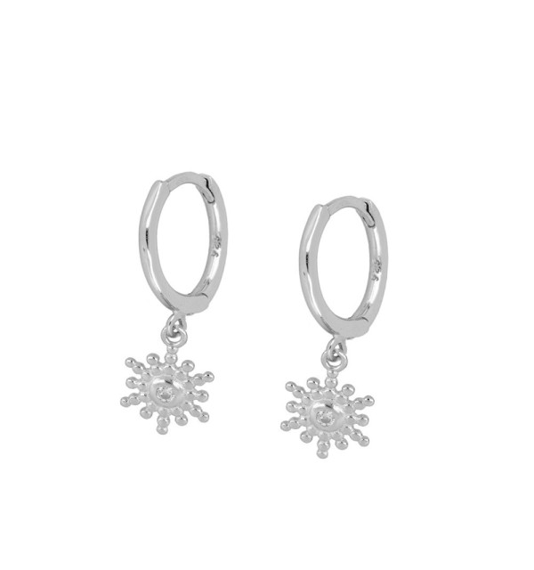 Earrings of ring of 11mm, 925 sterling silver.
