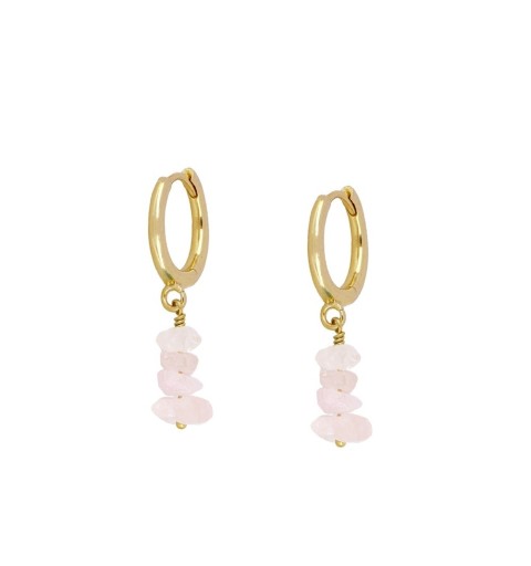 Pendientes de aro de plata 925 con baño de oro 2