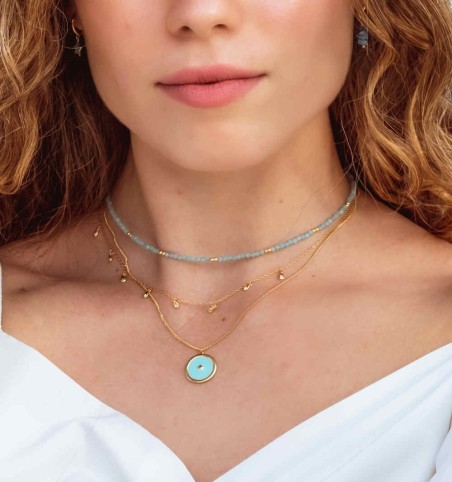 NECKLACE KETTY STAR GOLD | Bymarta.es