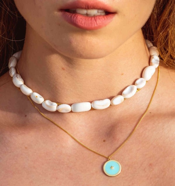 NECKLACE KETTY STAR GOLD | Bymarta.es