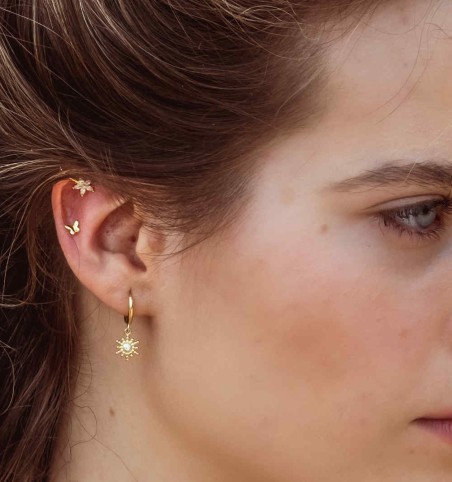 EARRING ILEANA HOOPS GOLD | Bymarta.es