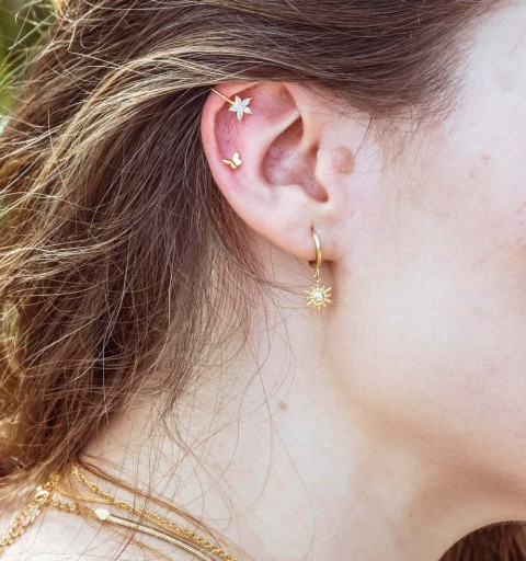 EAR CUFF CLAVEL GOLD | Bymarta.es 2