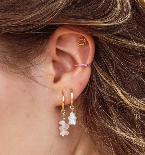 PENDIENTES FREYDIS HOOPS GOLD | Bymarta.es