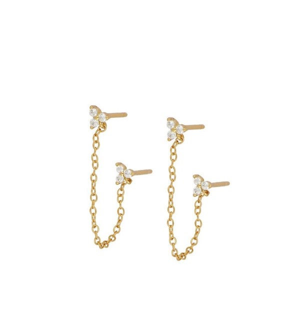 PENDIENTES ITACA DOUBLE MINIS GOLD | Bymarta.es