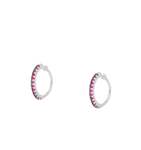 PENDIENTE VENUS PINK EAR CUFF SILVER | Bymarta.es