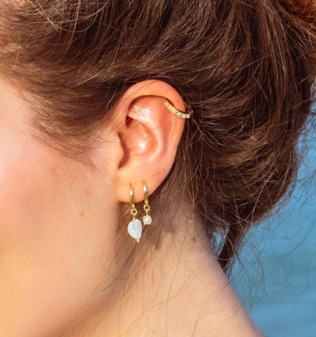 EARRING LAGERTHA HOOPS GOLD | Bymarta.es