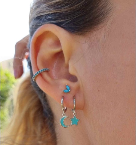 EAR CUFF OCEAN SILVER | Bymarta.es