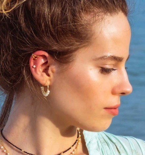 EARRING SARIL PIERCING GOLD | Bymarta.es 2