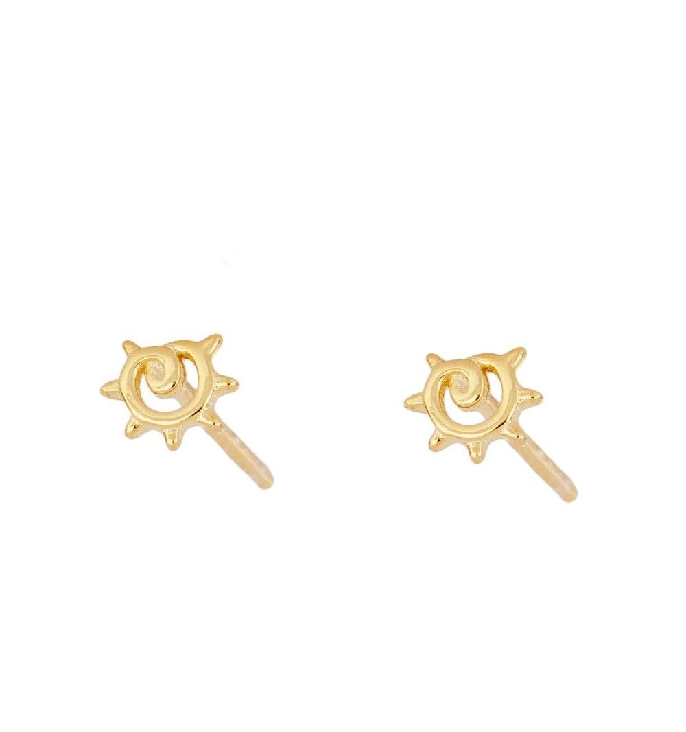 Sterling silver mini earring, gold-plated.