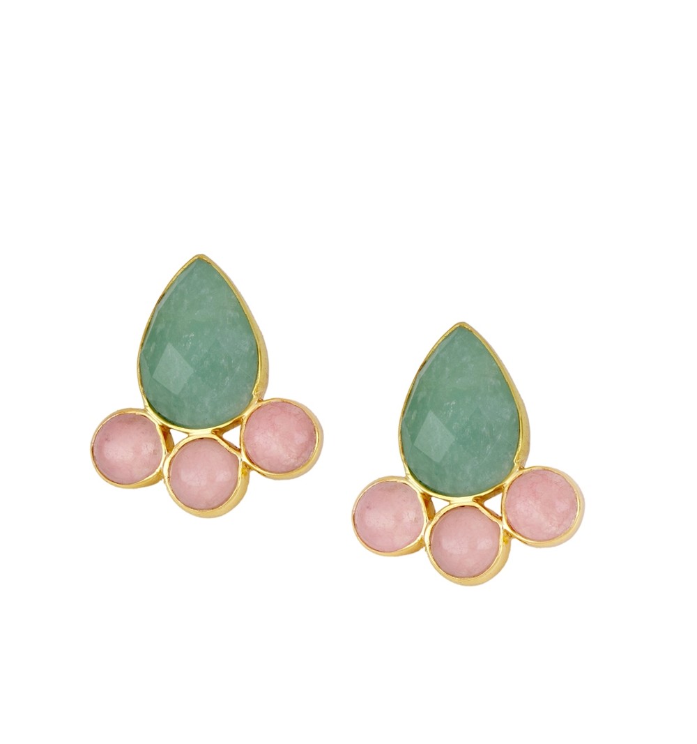 Gold plated sterling silver earring