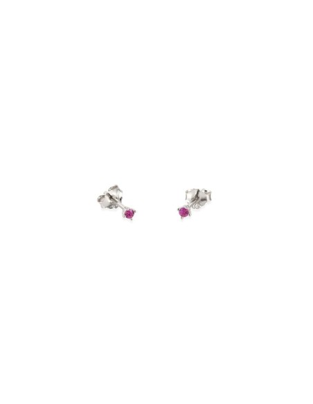PENDIENTE TINY ROSA MINIS SILVER | Bymarta.es