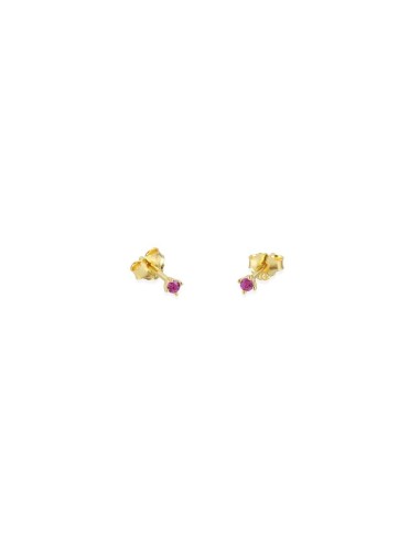 EARRING TINY PINK MINIS GOLD | Bymarta.es