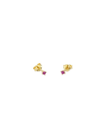 EARRING TINY PINK MINIS GOLD | Bymarta.es