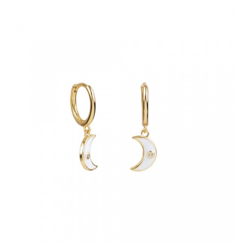 Gold-plated earrings of ring of 11mm, 925 sterling silver.