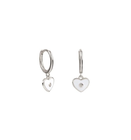 Earrings of ring of 11mm, 925 sterling silver.