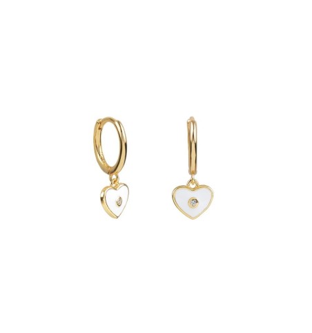 Gold-plated earrings of ring of 11mm, 925 sterling silver.