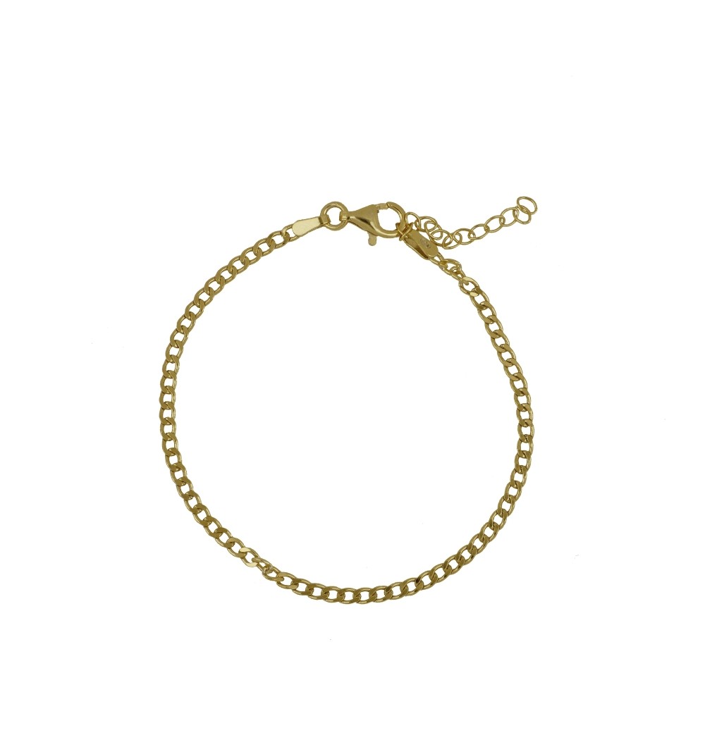 Gold-plated bracelet link made of 925 sterling silver.