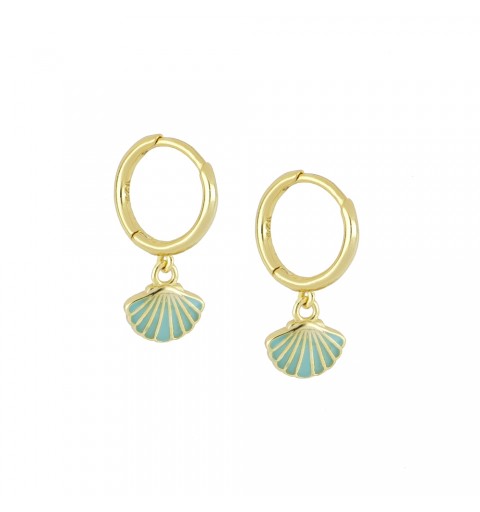 Gold-plated earrings of ring of 11mm, 925 sterling silver.