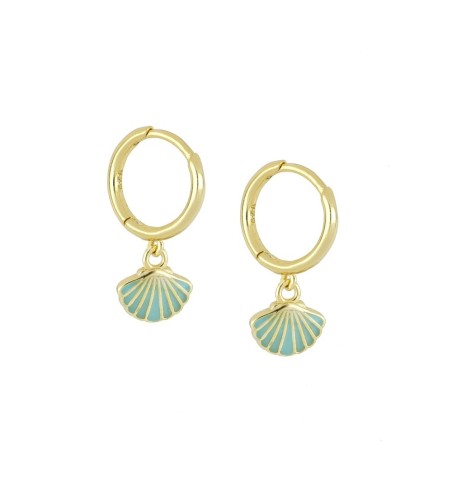 Gold-plated earrings of ring of 11mm, 925 sterling silver.
