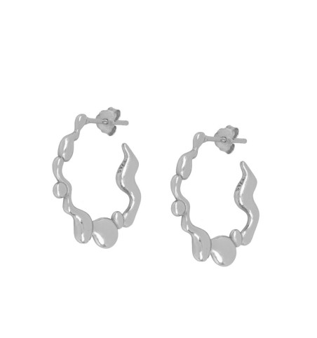 Pendientes criolla de plata 925 .