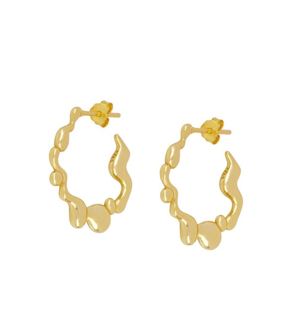 Gold-plated Hoop earrings, 925 sterling silver.